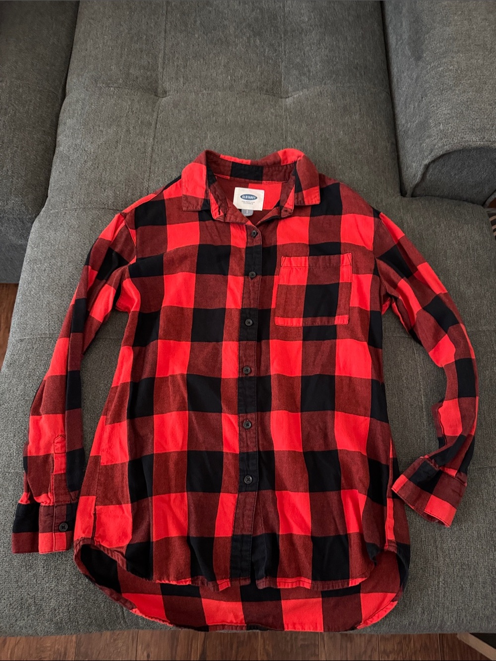 Old Navy Buffalo Plaid Flannel Button-Up Shirt